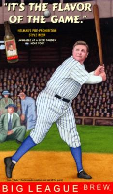 Picture, Helmar Brewing, Famous Athletes Card # 235, Babe RUTH (HOF), Portrait, blue cap, Brooklyn Dodgers